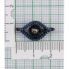 Leaf Evil Eye Black Zircon Copper Charm For Women