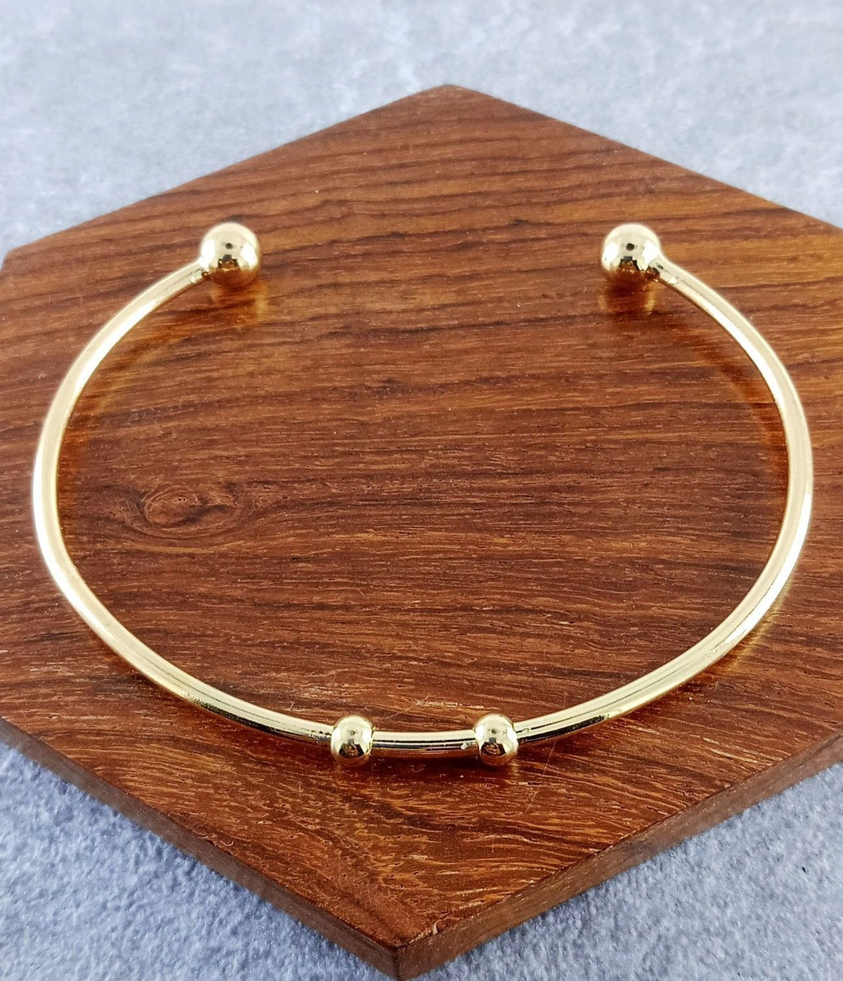 Gold Slim Adjustable Cuff Kada Women