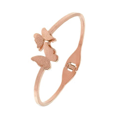 Butterfly Rose Gold Openable Kada For Women