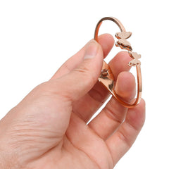 Butterfly Rose Gold Openable Kada For Women