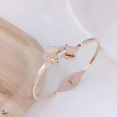 Butterfly Rose Gold Openable Kada For Women