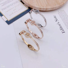 Stainless Steel Rose Gold Openable Slim Kada Bangle Women