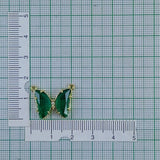 Butterfly Brass Green Crystal Pendant Centre Pcs For Women