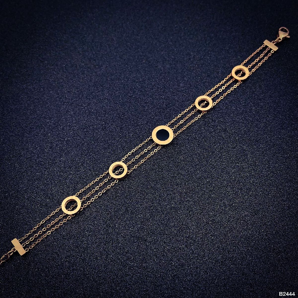 Roman Rose Gold Stainless Steel Bracelet For Women
