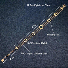 Roman Rose Gold Stainless Steel Bracelet For Women