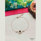 Flower Rose Gold Stainless Steel Bracelet For Women