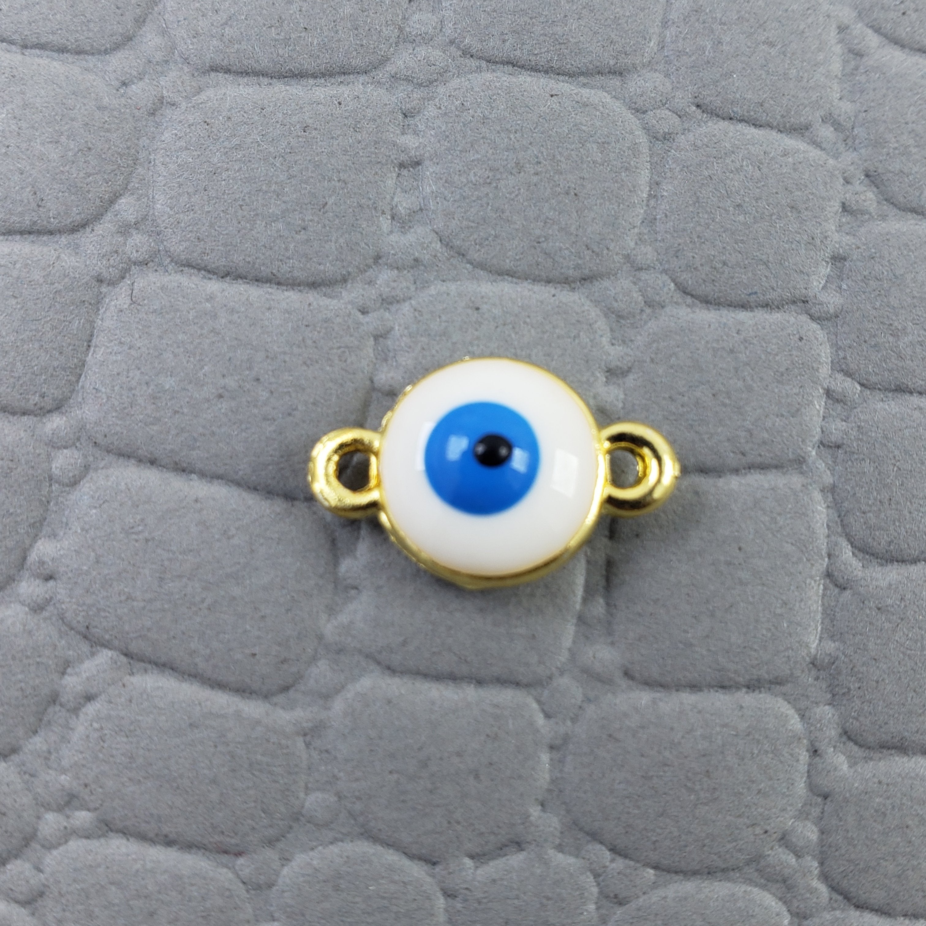 Evil Eye White Blue Enamel Centre Psc For Women