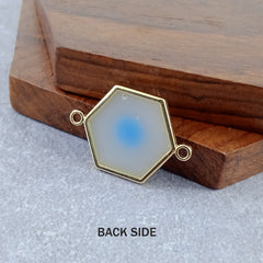 Hexagon Evil Eye White Necklace Pendant Chain For Women