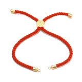 Red Maroon Gold Thread Adjustable Extender Accessory For Diy 9" Bracelet For Women Girls
