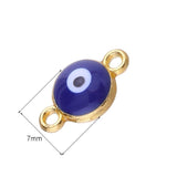 Evil Eye Gold Blue Enamel Centre Pcs For Women
