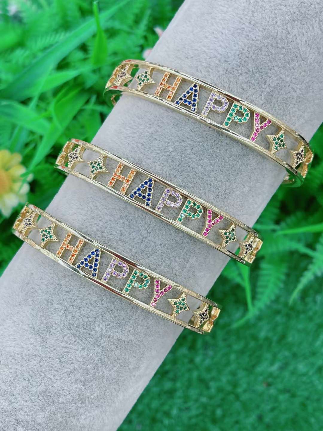 Happy Gold Stainless Steel Bracelet For Women