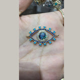 Evil Eye Blue Black American Diamond Crystal Centre Pcs For Women