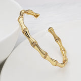 Copper Crystal Cubic zirconia Gold Bangle Cuff Kada Women