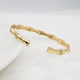 Copper Crystal Cubic zirconia Gold Bangle Cuff Kada Women