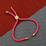 Baby Pink Gold Threadâ  Adjustable Bracelet For Women