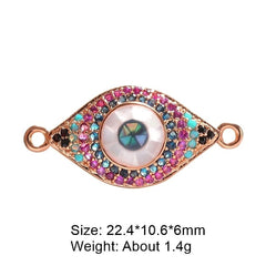 Evil Eye Gold American Diamond Crystal Centre Pcs For Women