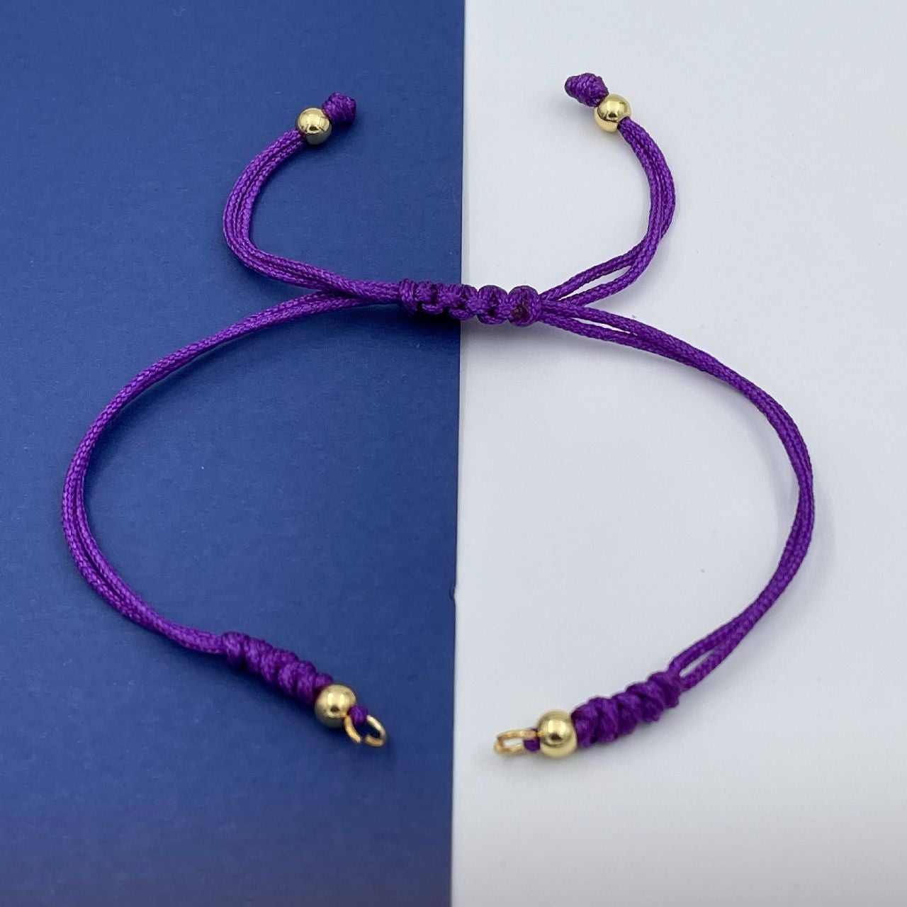 Purple Gold Threads Accessories Adjustable Bracelet For Women Girls