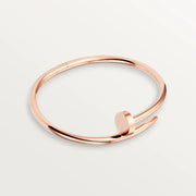 Stainless Steel Nail Gothic Openable Bangle Kada For Women Rose Gold