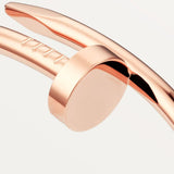 Stainless Steel Nail Gothic Openable Bangle Kada For Women Rose Gold
