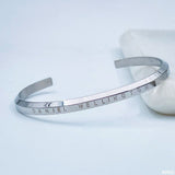 Luxury Stainless Steel Silver Bangle Kada Cuff For Women
