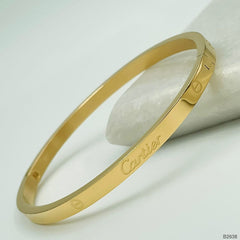 Stainless Steel Screw Bracelet Bangle Kada Women Gold