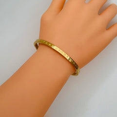 Stainless Steel Stylish Bracelet Bangle Kada For Women Gold