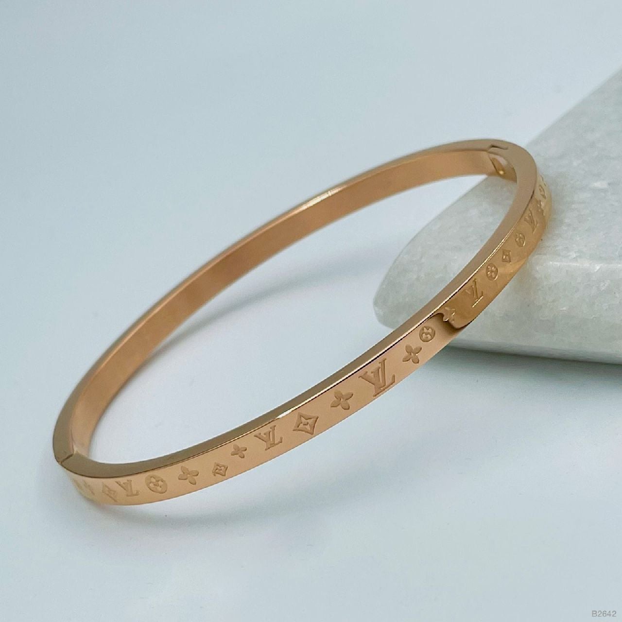 Stainless Steel Stylish Bracelet Bangle Kada For Women Rose Gold