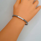 Stainless Steel Stylish Bracelet Bangle Kada For Women Silver
