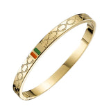 Stainless Steel Enamel Gold Stylish Kada Bangle Bracelet For Women Girls