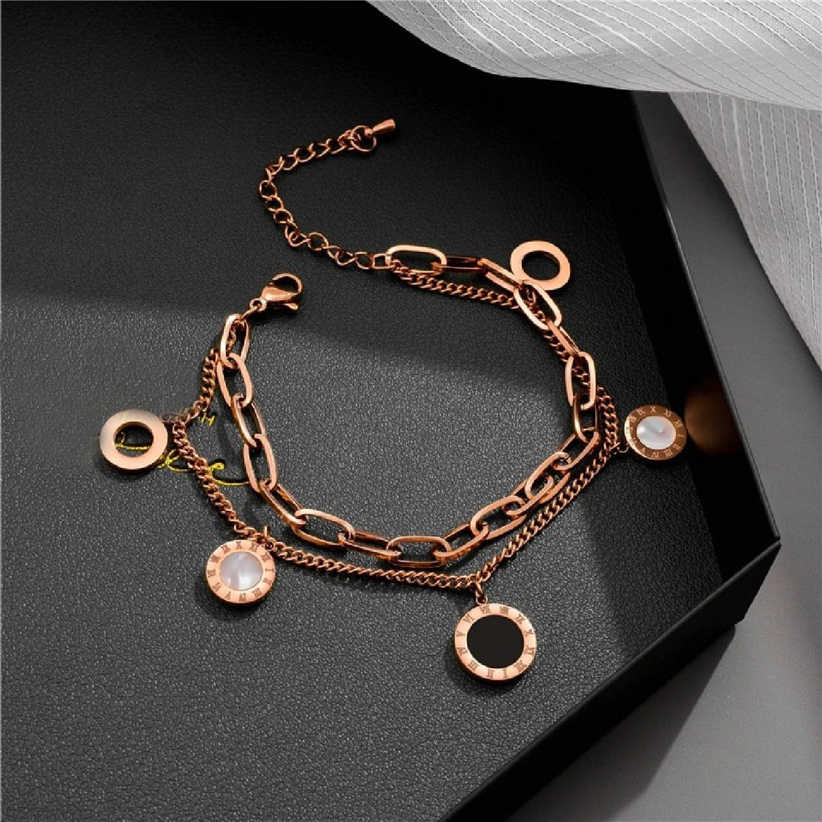 Stainless Steel Link Chain Bracelet For Women Silver