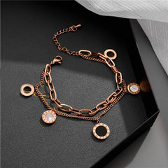 Stainless Steel Link Chain Bracelet For Women Silver