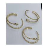 Copper Crystal Snake Bangle Cuff Kada For Women Gold
