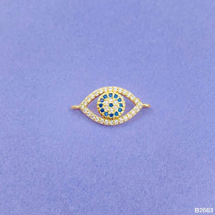 Evil Eye Copper Cubic Zirconia Gold Adjustable Slider Bracelet Women