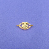 Evil Eye Copper Cubic Zirconia Gold Adjustable Slider Bracelet Women