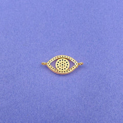 Evil Eye Copper Cubic Zirconia Gold Adjustable Slider Bracelet Women