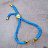 Sky Blue Gold Thread Adjustable Extender Accessory Diy 9" Bracelet Women