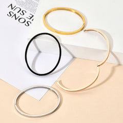4mm Matte Finish 316 Surgical Stainless Steel Black Kada Bangle Bracelet Unisex