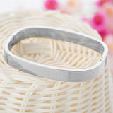 8mm Square Personalized Engraved Stainless Steel Openable Kada Bangle Men