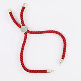 Red Silver Thread Adjustable Extender Accessory Bracelet For Women