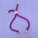Purple Gold Thread Adjustable Extender Accessory Diy 9" Bracelet Women