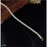 Copper Cubic Zirconia White Rose Gold Bracelet For Women
