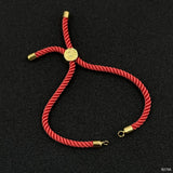 Rust Red Gold Thread Adjustable Extender Accessory For Diy 9" Bracelet For Women