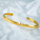 Slim 316L Surgical Stainless Steel Gold Bracelet Bangle Cuff For Women
