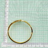 Copper Double Layer Screw Nail Cubic Zirconia 18K Gold Openable Kada Bracelet