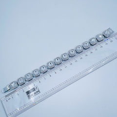 Hip Hop Iced Out Cuban Gold Cushion Cut Rhinestone Studded Alloy Bracelet Men