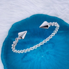 Nail Twisted 18K Gold Copper Adjustable Bangle Cuff For Women