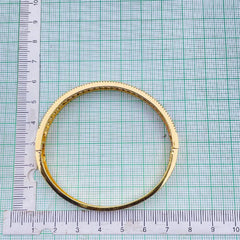 Copper Graduating Shades Blue Zircon 18K Gold Openable Bangle Kada Women