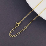 Lips Kiss Black Pink Gold Copper Pendant Chain Necklace for Women