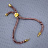 English Beige Gold Thread Adjustable Extender Accessory Diy 9 Bracelet Women