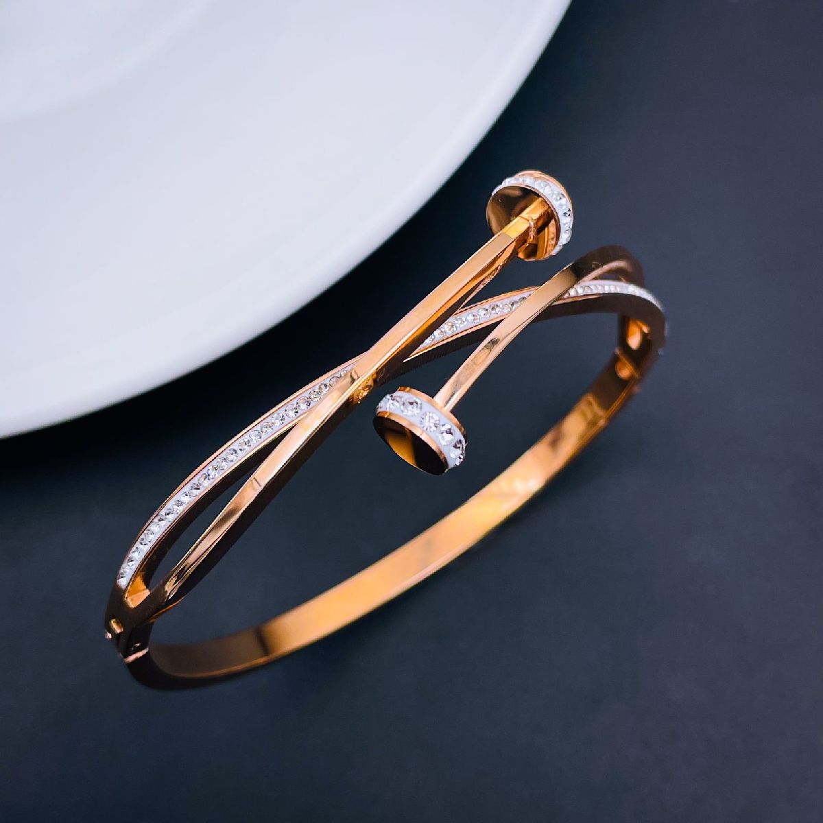 Men's Stainless Steel Openable Cuff Kada Bangle Bracelet with Nail Got Men's Stainless Steel Openable Cuff Kada Bangle Bracelet with Nail Got